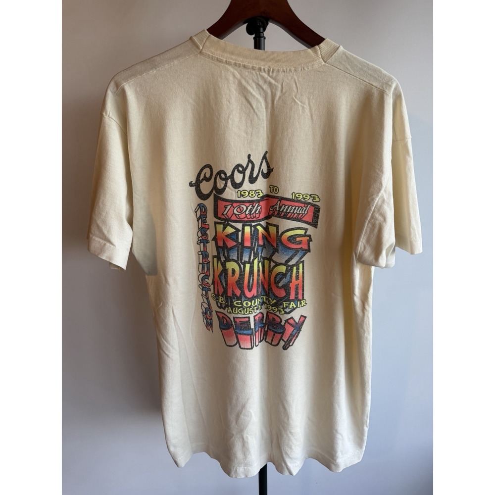 Vintage Early Coors Promo Graphic T-Shirt Men's X Large Santa Barbara County